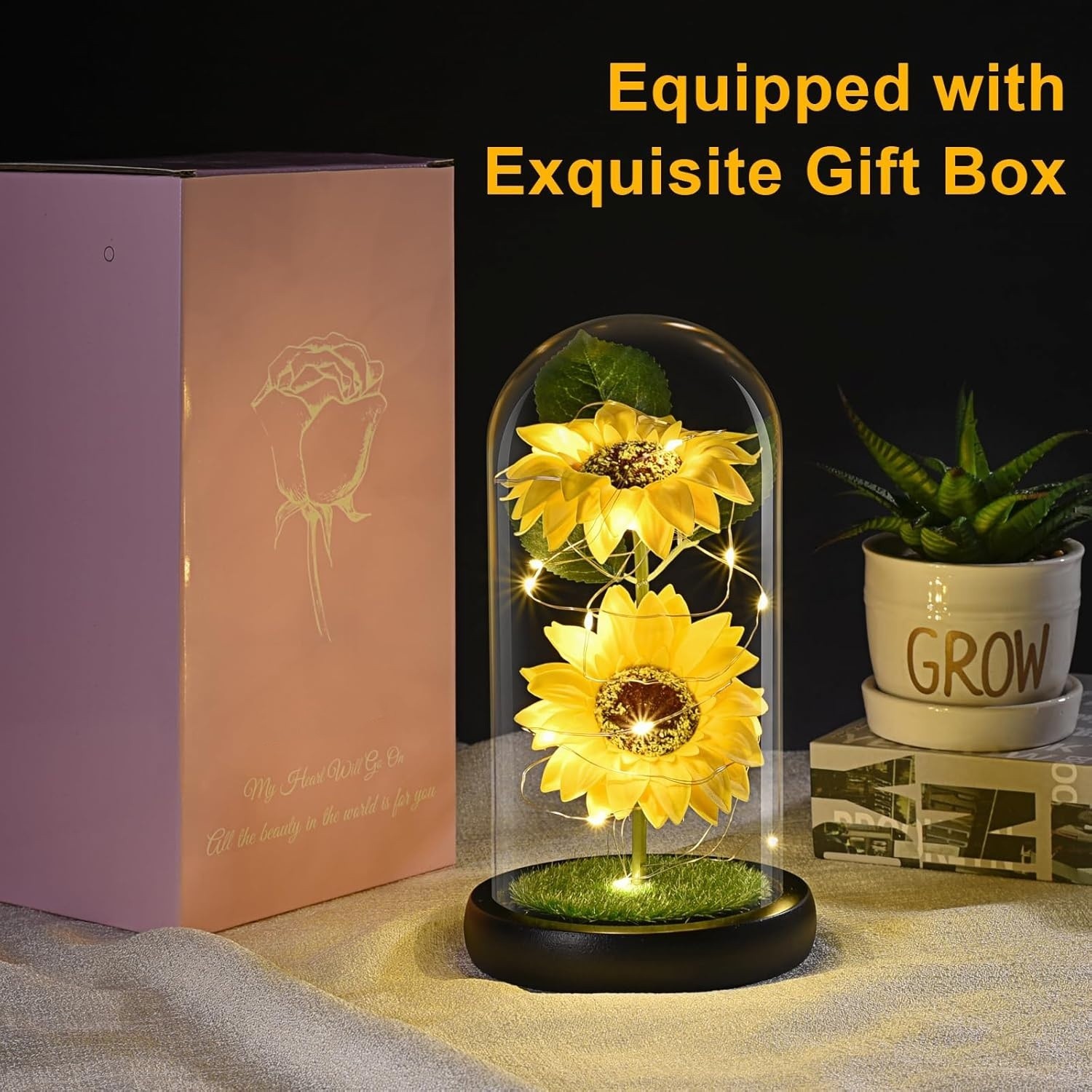 Regalos de girasoles para mujeres, flores artificiales de girasoles NUEVO