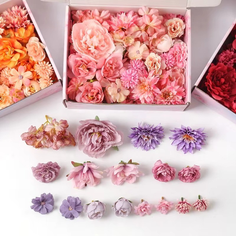 4CM Silk Rose Flower Heads 17PCS Artificial DIY Wedding Party Decor 🌹🏡