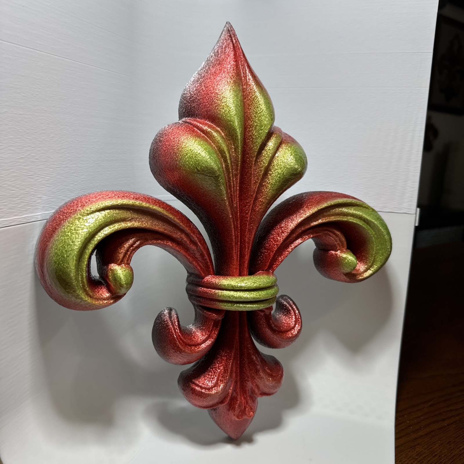 Fleur De Lis Gradient Colors – 3d printed statement piece. 10x12x2.5