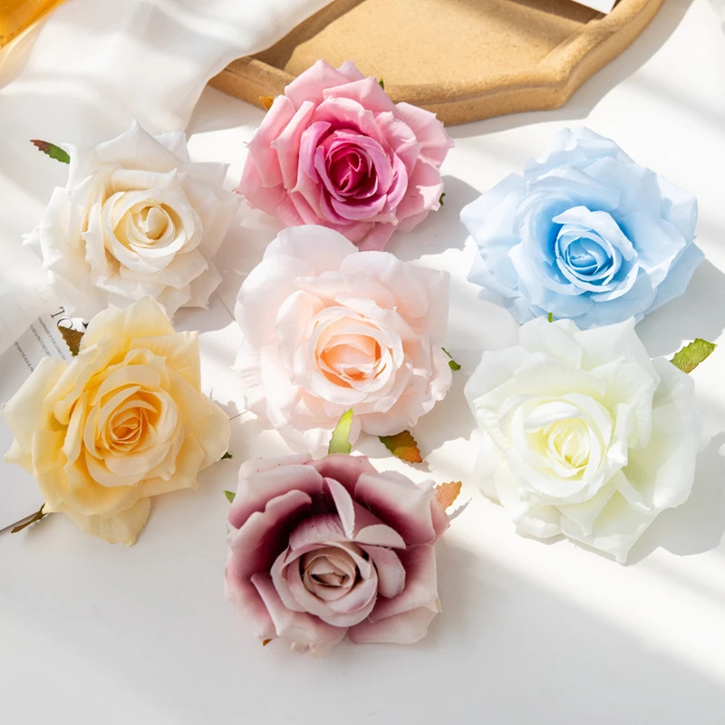 100PC 10CM Wholesale Artificial Flowers for Scrapbook Christmas Home Decor