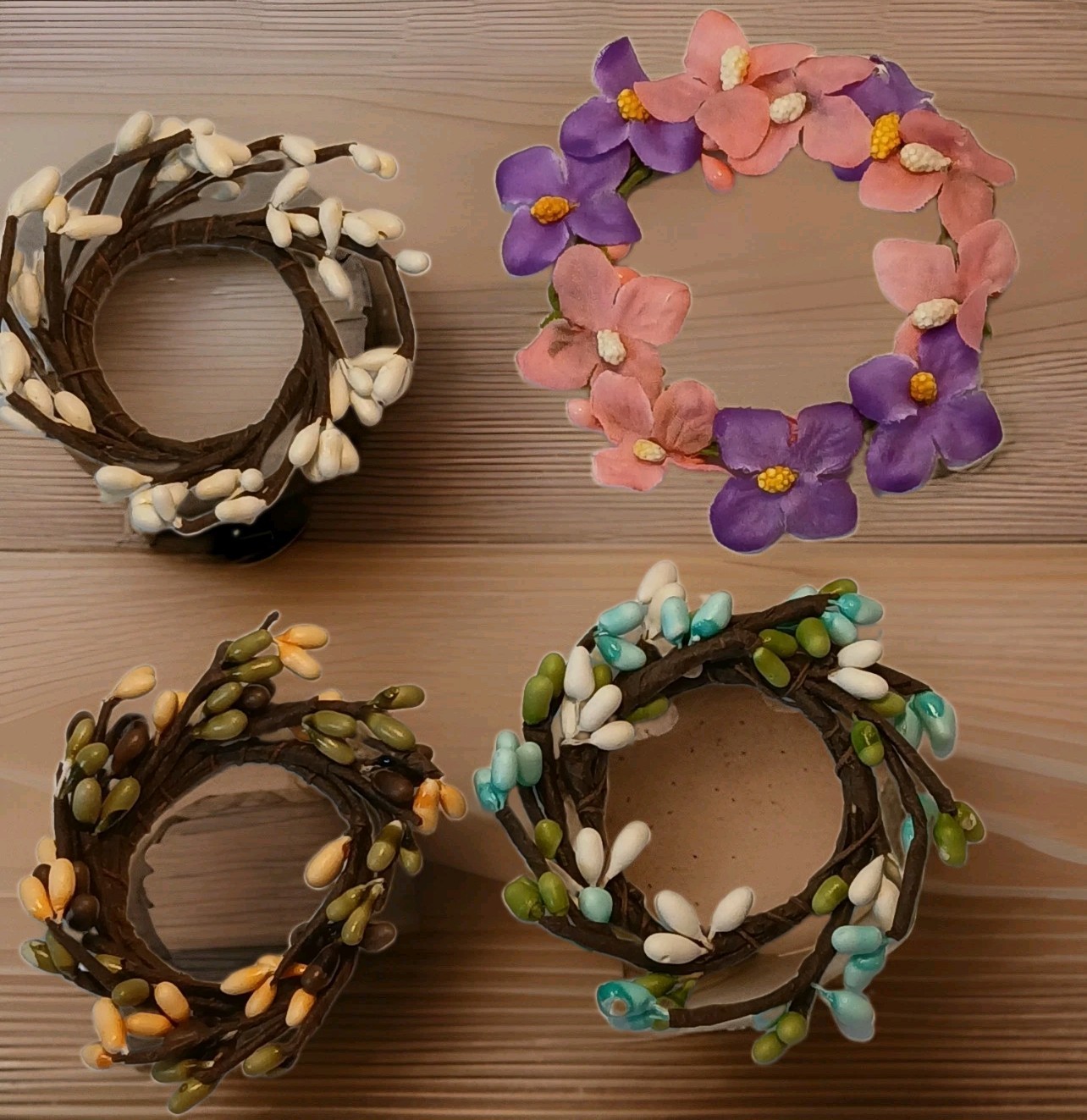 Pip Berry Cozy All-Season Candle Ring Lot 8 pc 🕯️ Farmhouse Tiered Tray Decor