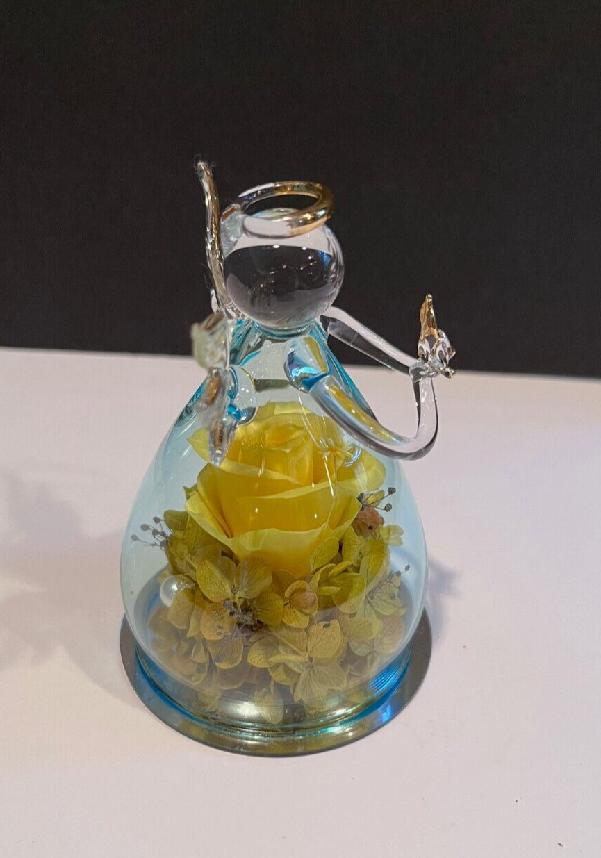 Angel Gift, Preserved Real Rose glass dome