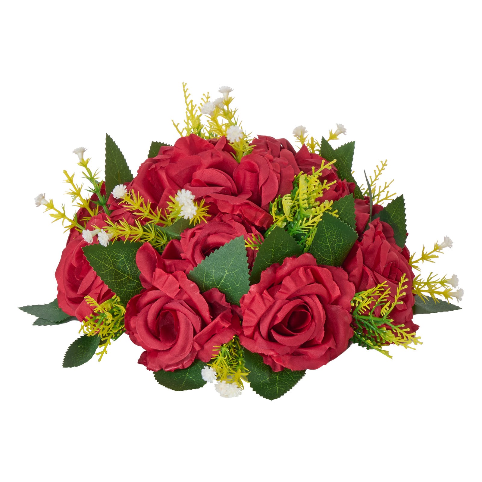 Uimoso Artificial Flower Balls for Wedding Decorations, Set of 10, Red