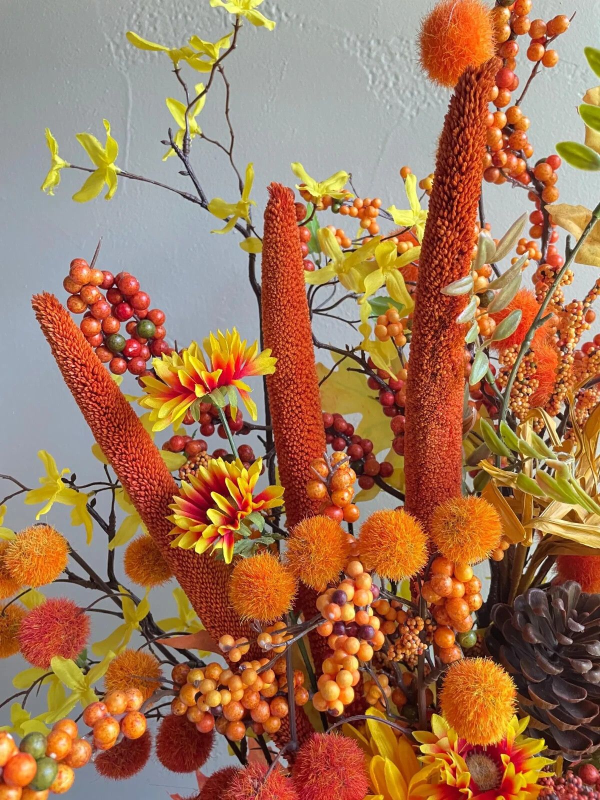 Large Fall Floral Arrangement, Thanksgiving Table Centerpiece, Autumn Decor