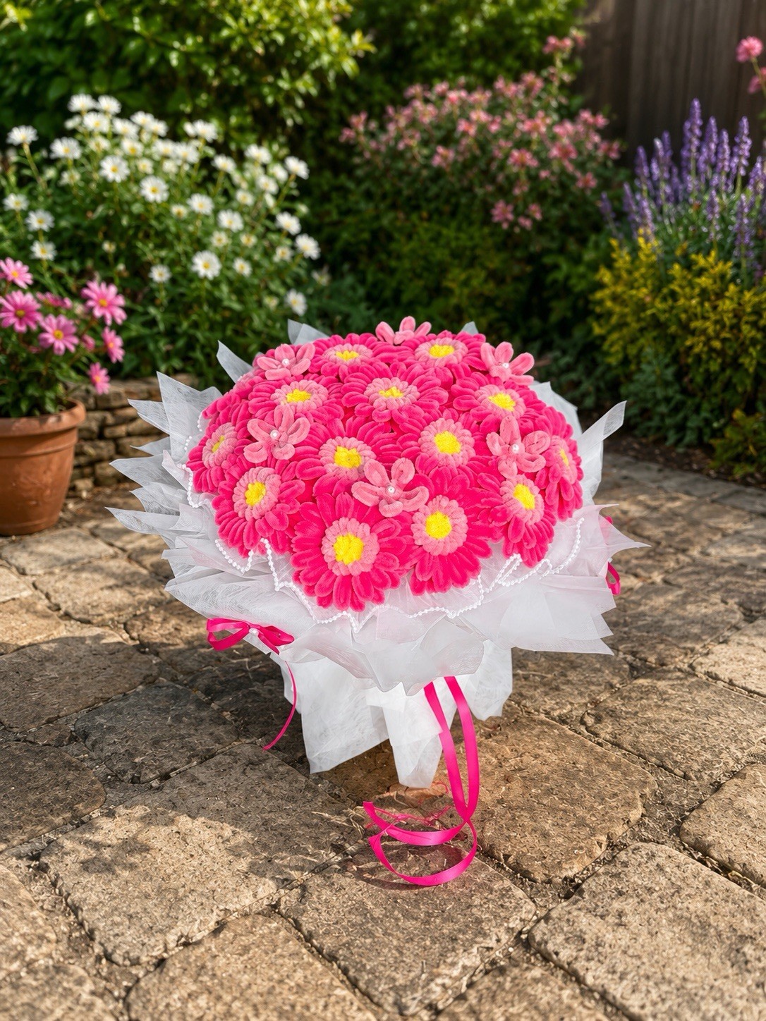Handmade Pipe Cleaner Gerbera Bouquet | Custom Gift | Unique Floral Arrangement