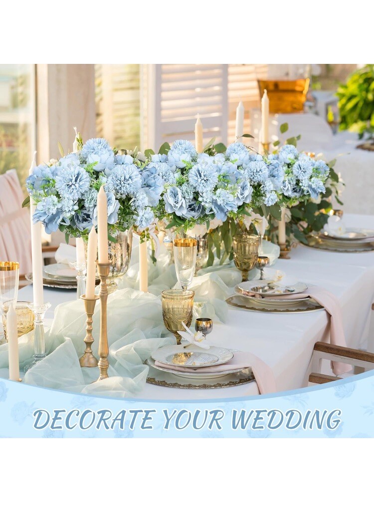 8 Ct Silk Peony Artificial Flowers Wedding Bouquet Party Arrangement Decoration