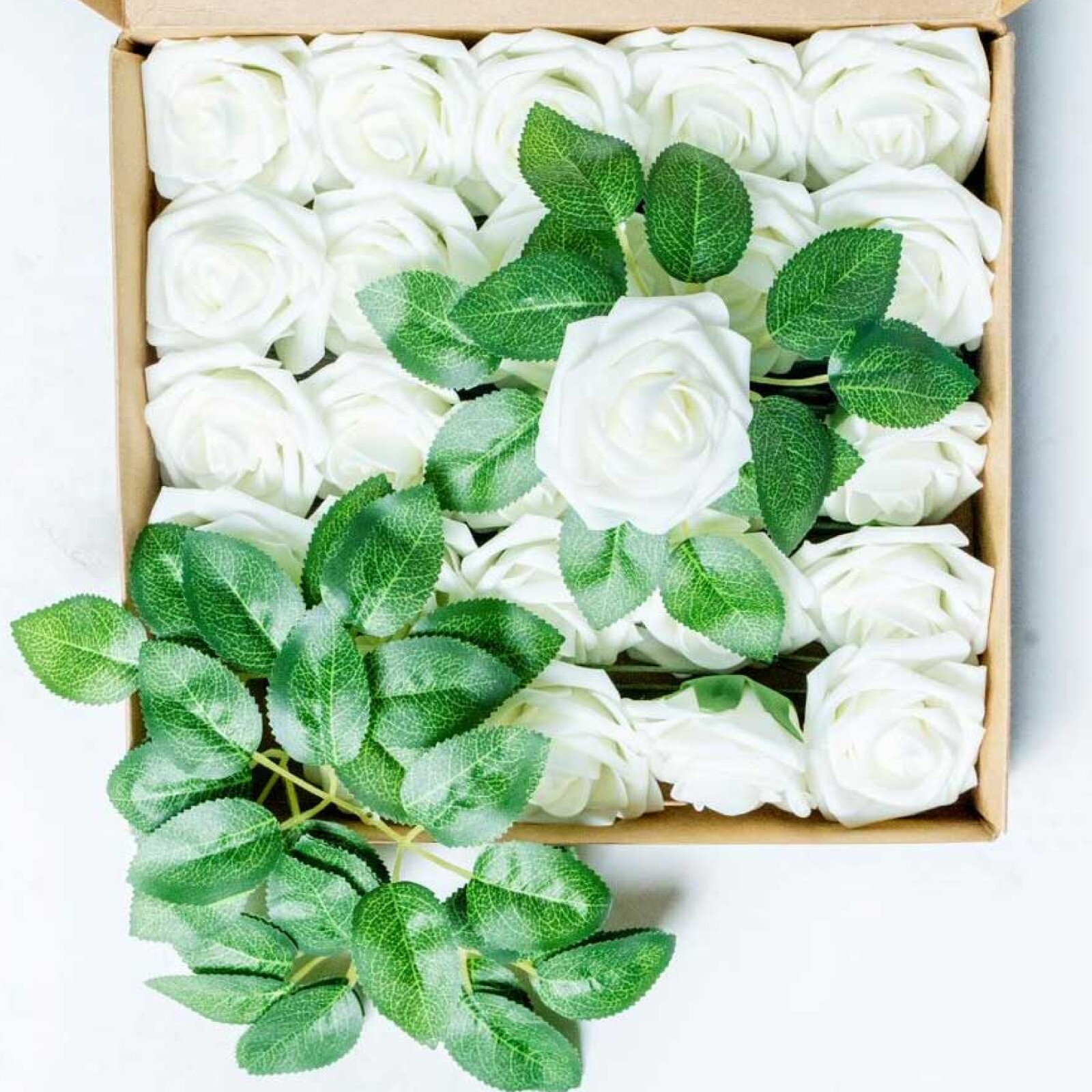 25 Artificial Flowers Rose Floral Bridal Wedding Bouquet Home Party Decoration