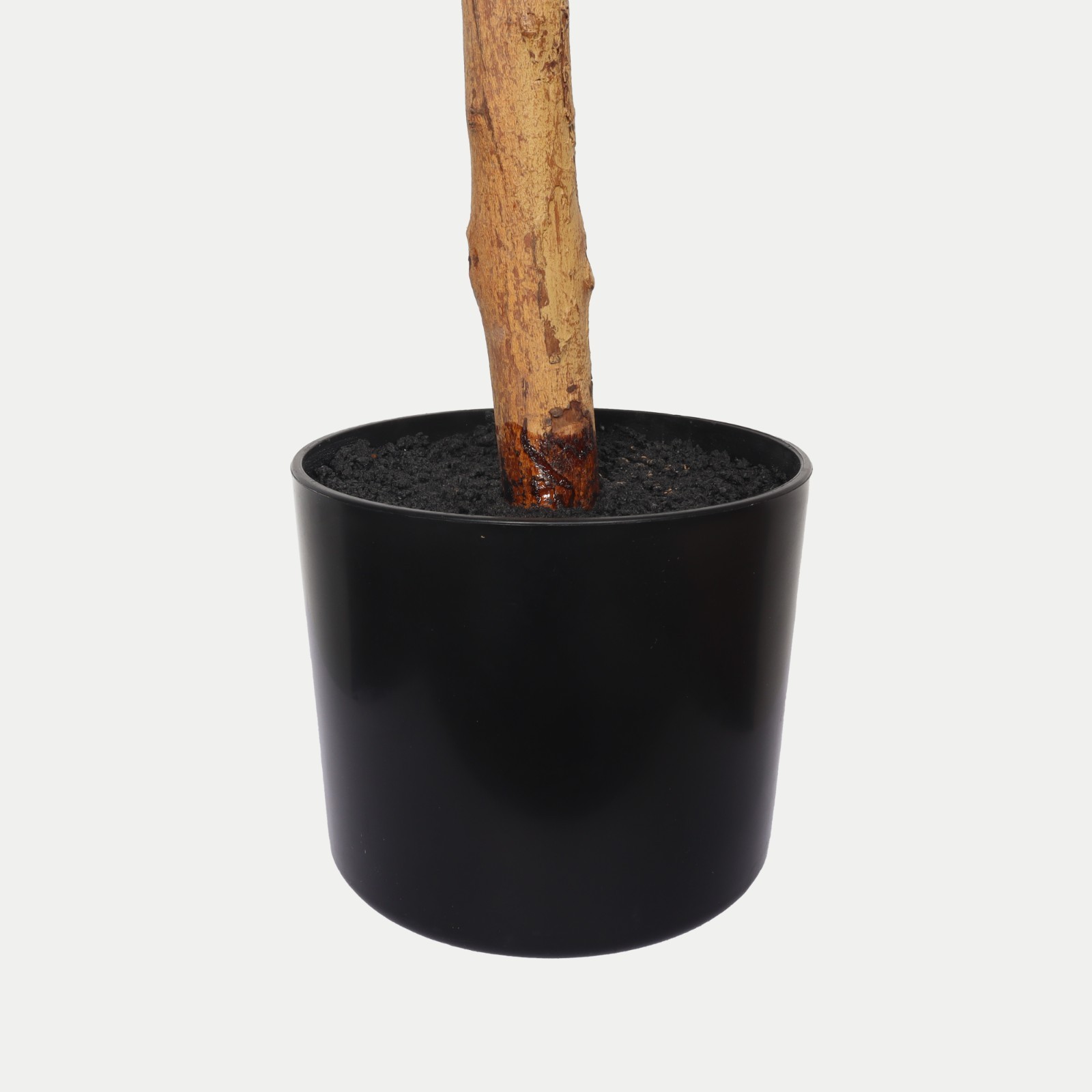 6FT Artificial Ficus Tree Natural Trunk Fake Potted Plant with Black Pot