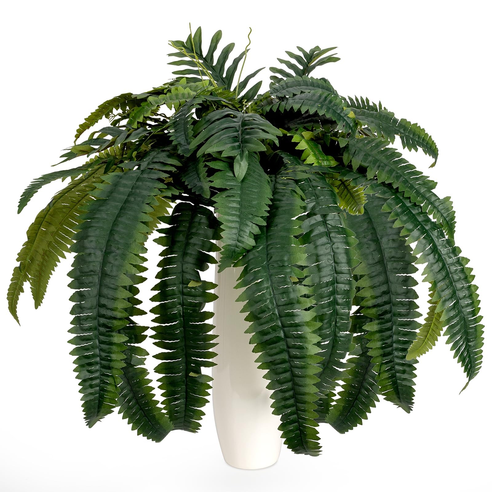 45.3Inch Artificial Fern Fake Boston Ferns Plants Large Greenery Plant Look L…