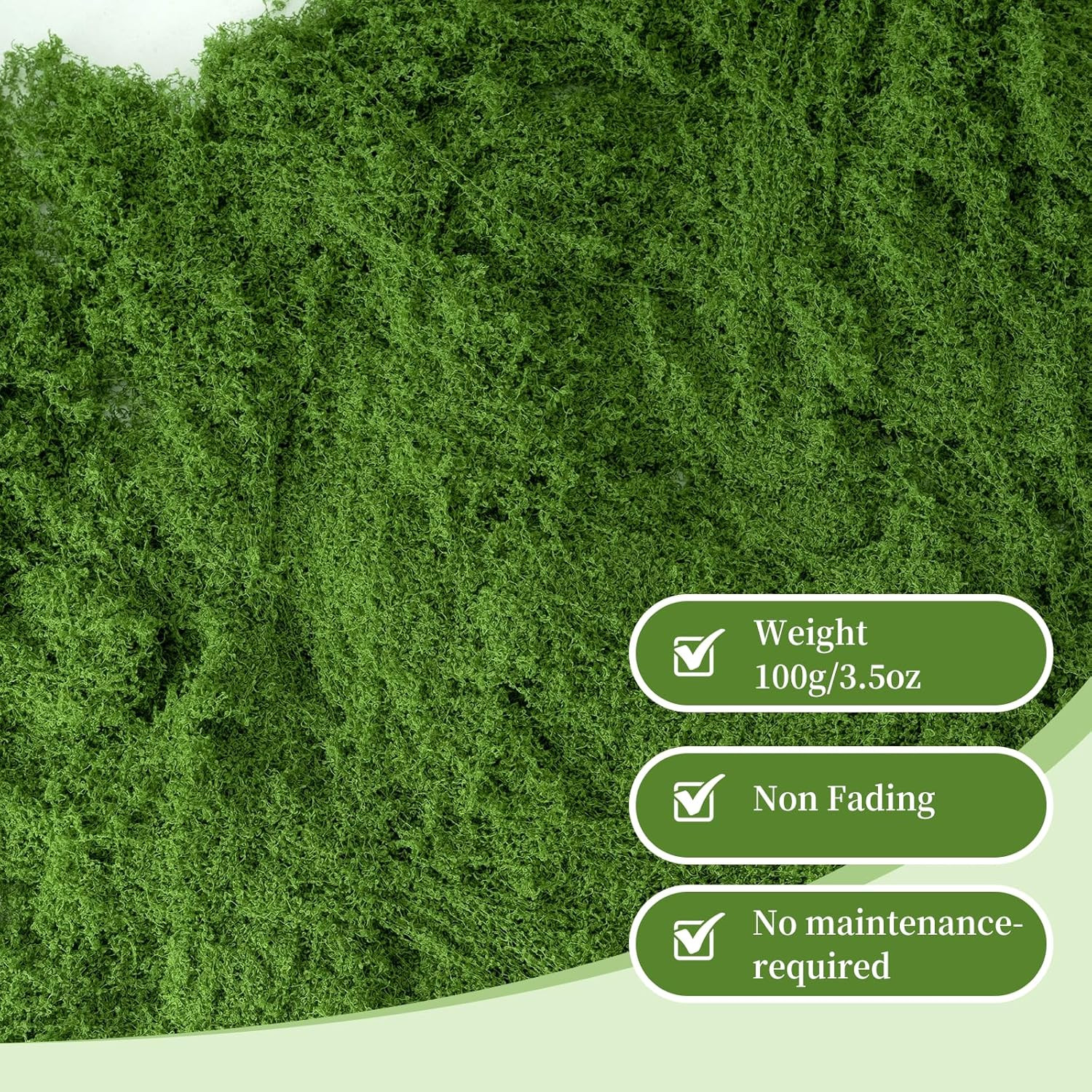 Fake Green Moss for Potted Plants,Artificial Moss for Crafts Indoor,DIY Table De