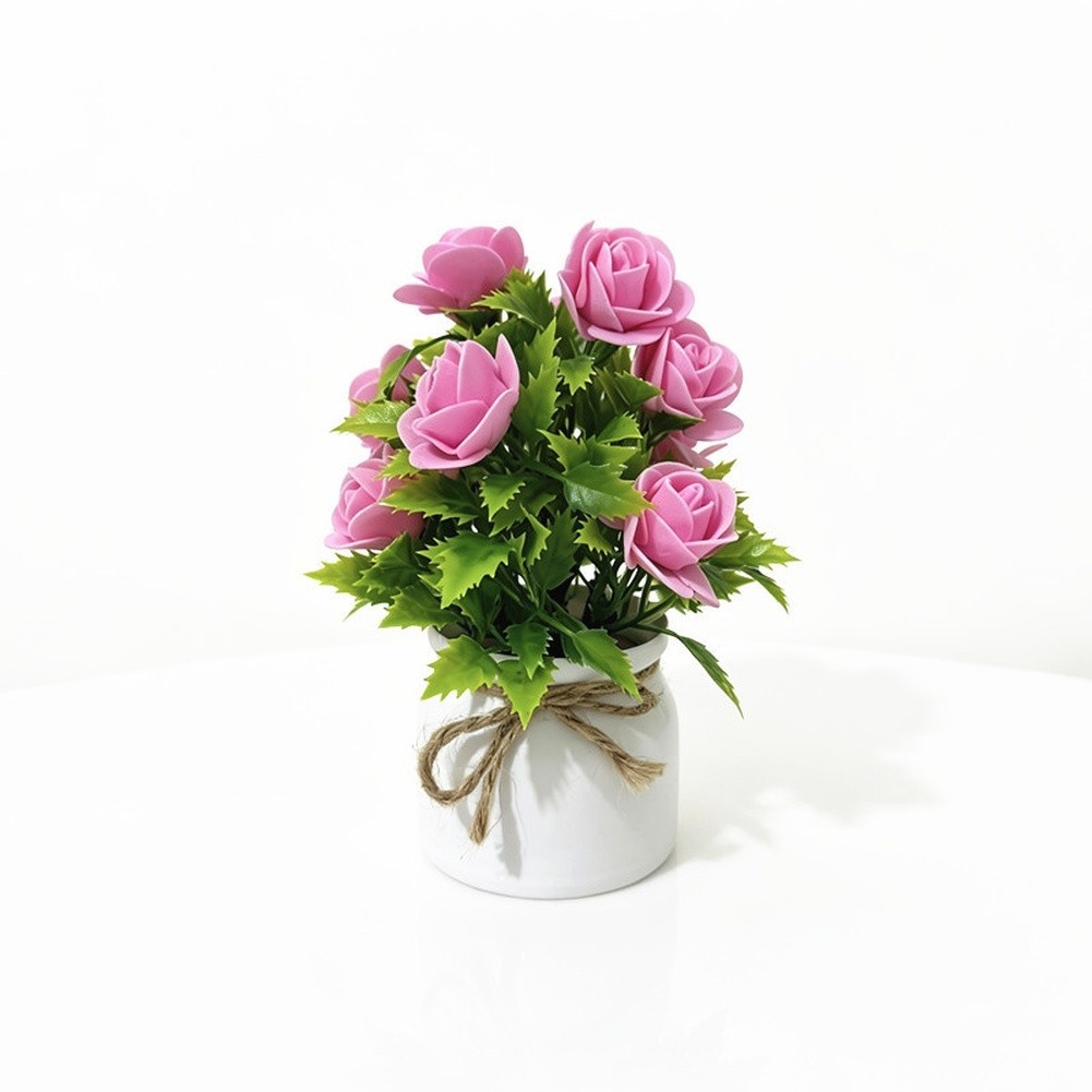 Fake Flower Arrangement Vibrant Color Options Sturdy Plastic Construction