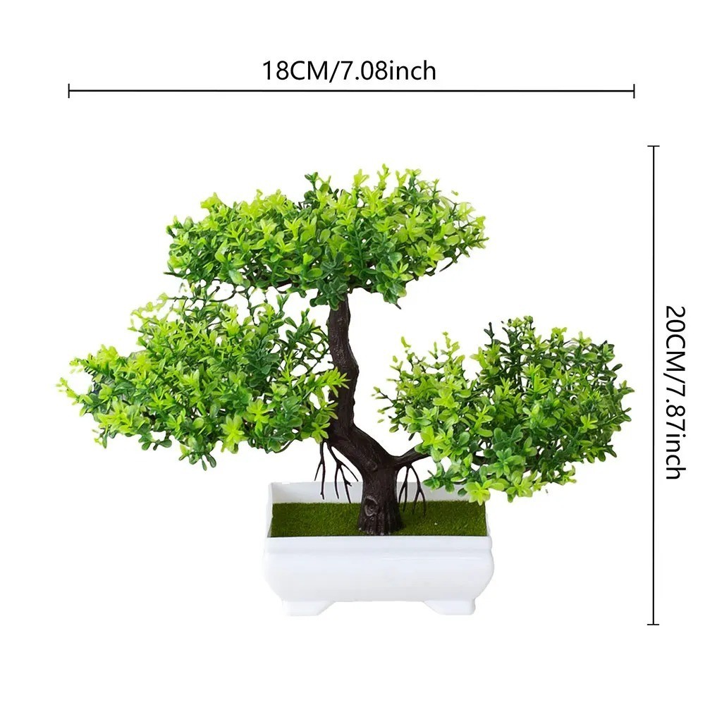 Mini Artificial Bonsai Plant Decorative Potted Tree Indoor Ornament