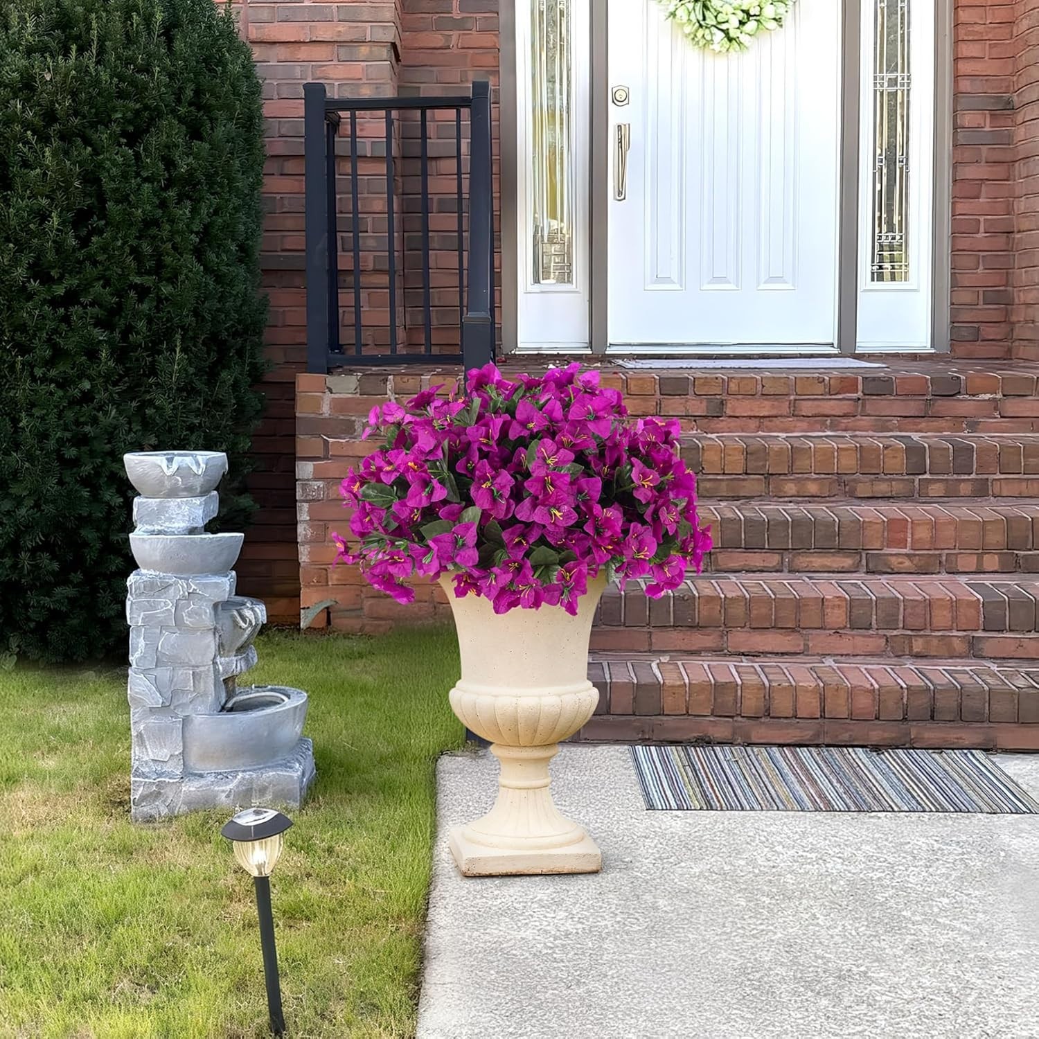 6 Bundles UV Resistant Bougainvillea – Elegant Silk Flowers for Outdoor Decor