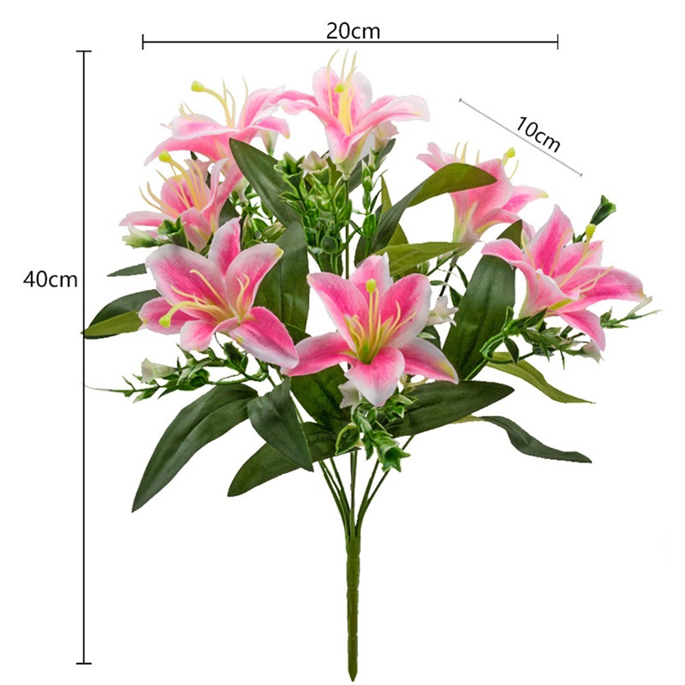 Realistic Artificial Lily Bouquet for Elegant For Wedding and Home Decor