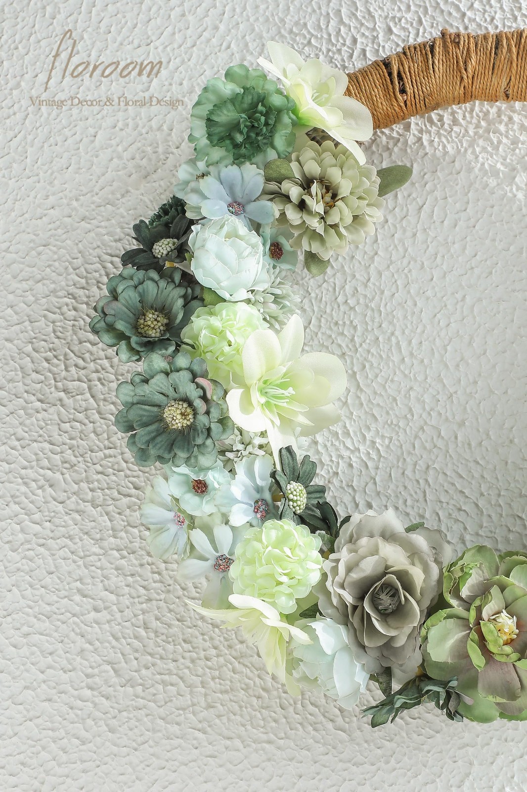Mini Artificial Flower Heads – Sage & Olive Green Faux Peony Daisy Rose for DIY
