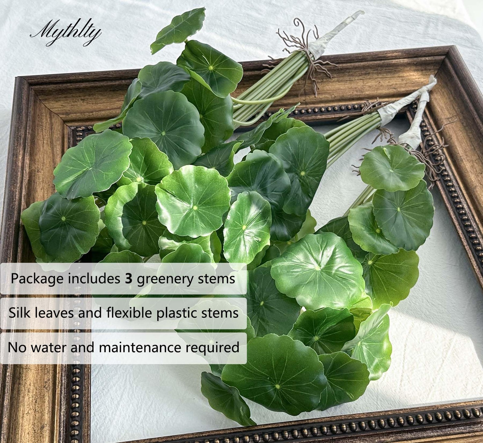 3pcs Small Fake Lotus Plants with Roofs and Leaves, Faux Greenery Stems for V