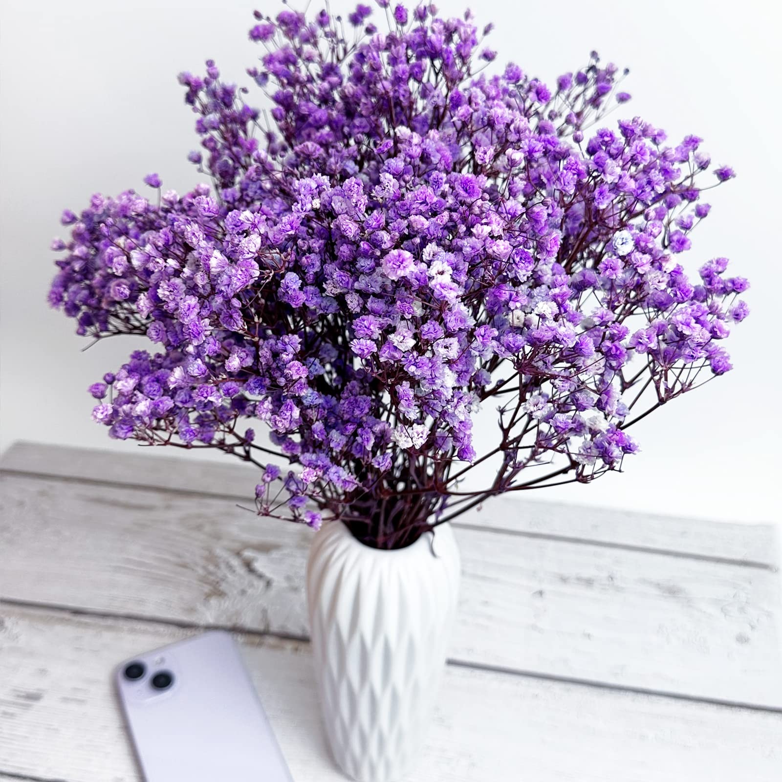 Preserved Baby’s Breath 3 Bunches, 100% Natrual Fresh Gypsophila Long Lasting…