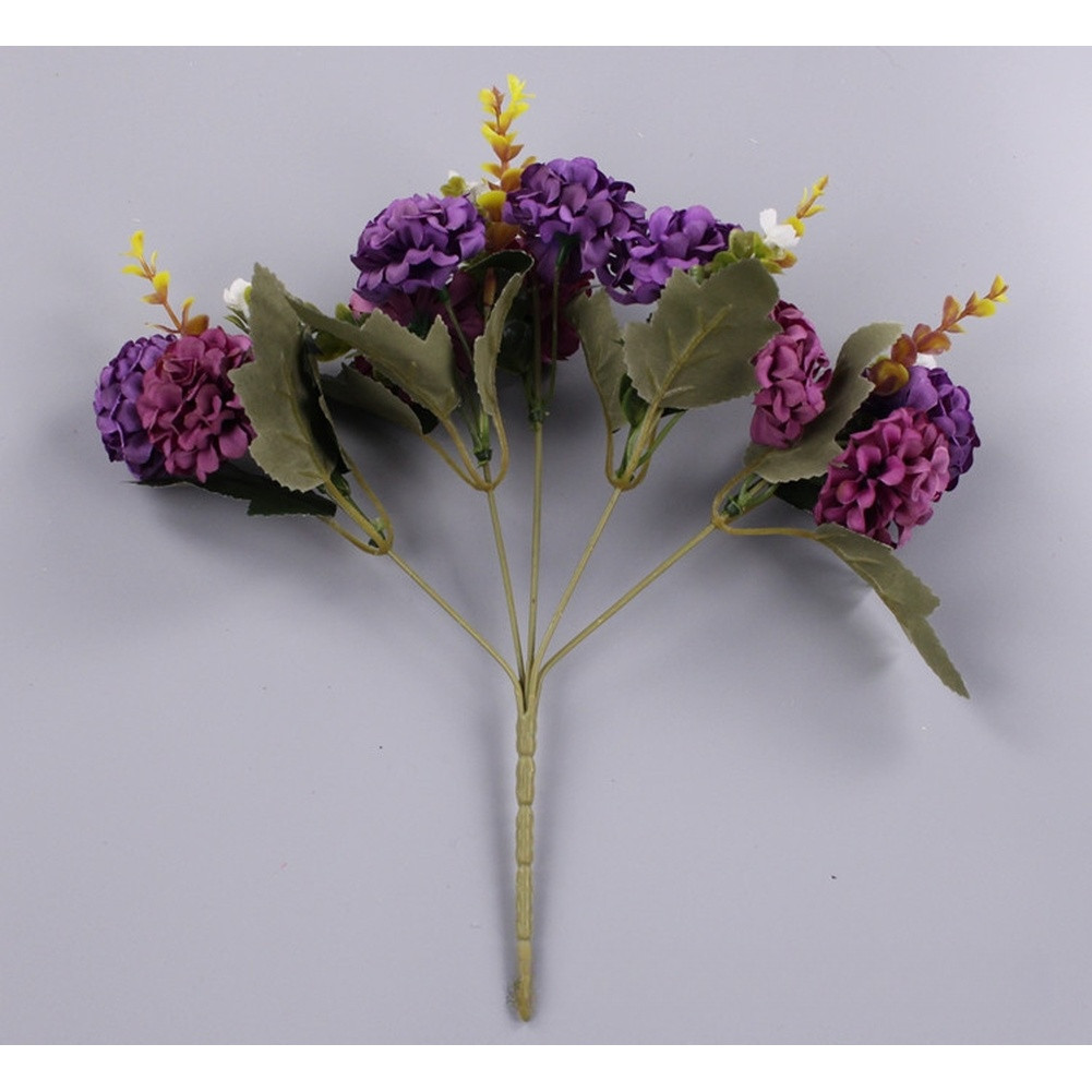 10 Head Artificial Silk Flowers Bouquet for Wedding Home Decor