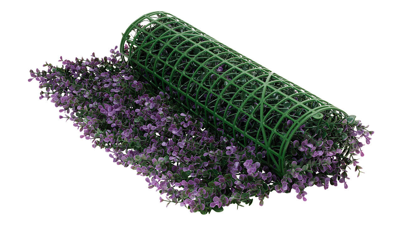 Emerald Artificial Greenery – Artificial Ivy Panel (Box) Purple Buxus