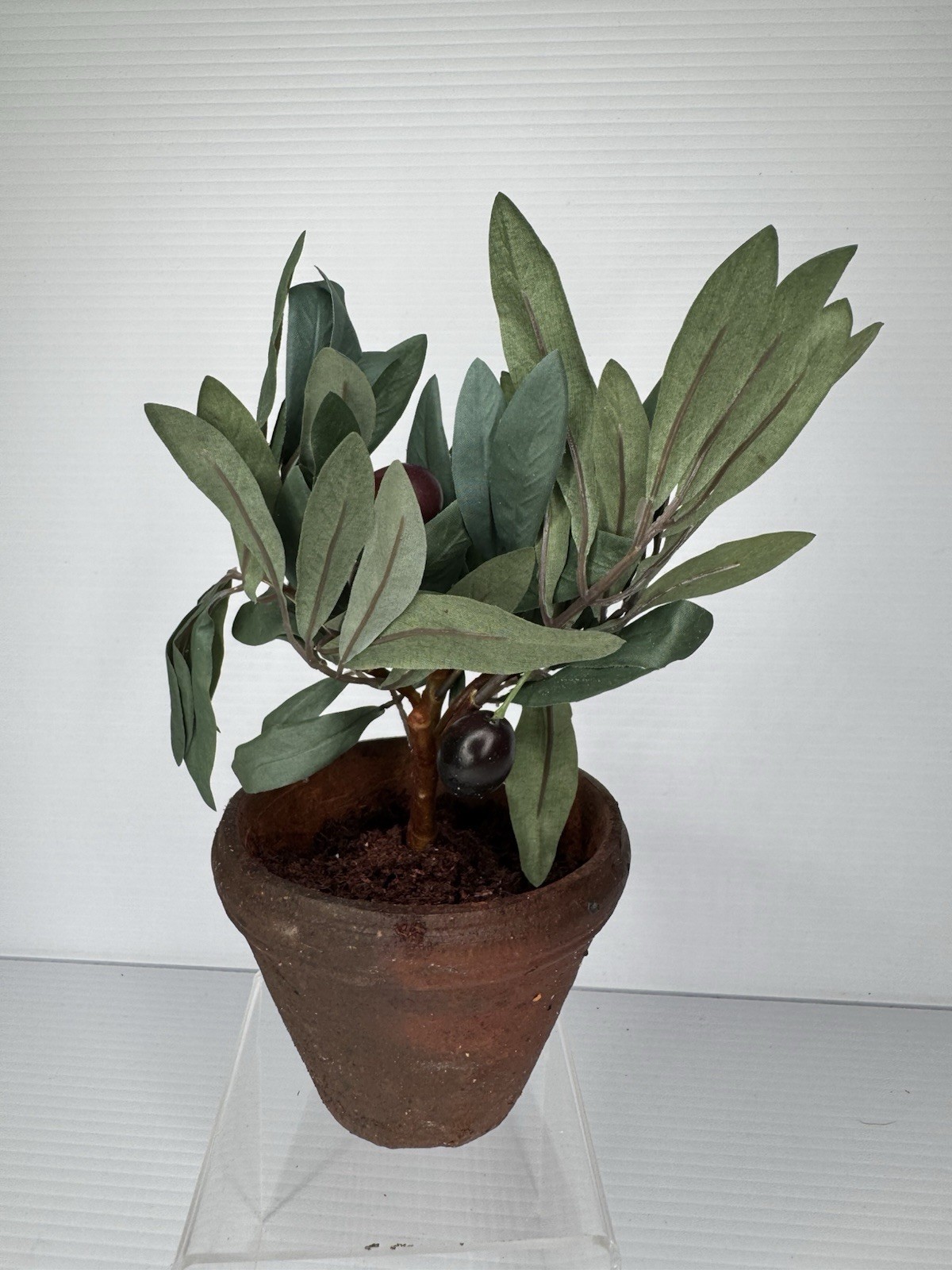 8” Artificial Olive Tree in Terra Cotta Pot Faux Plant Mediterranean Decor