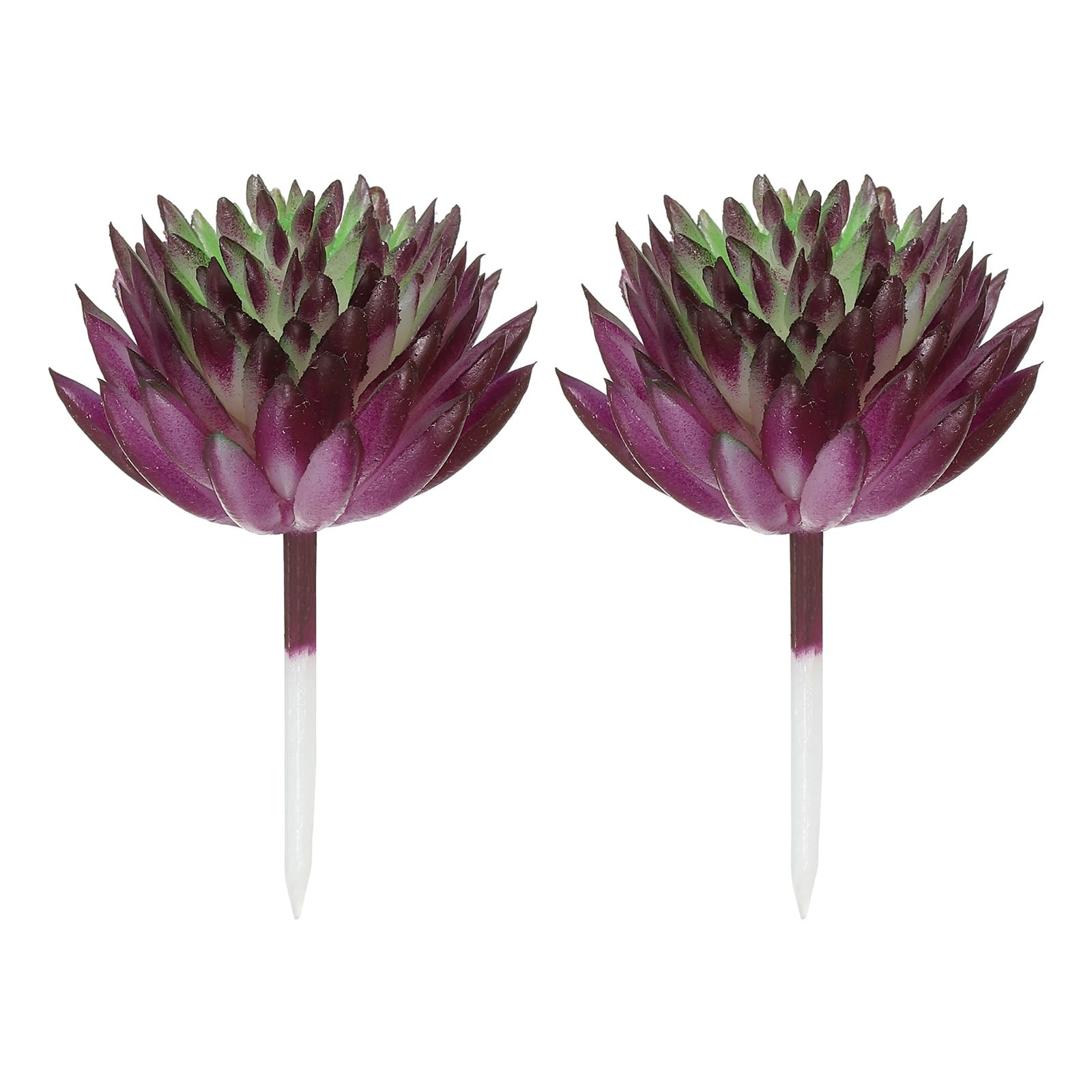 Mini Artificial Succulents, 2 Pack Unpotted Faux Succulent Picks Fake Succule…