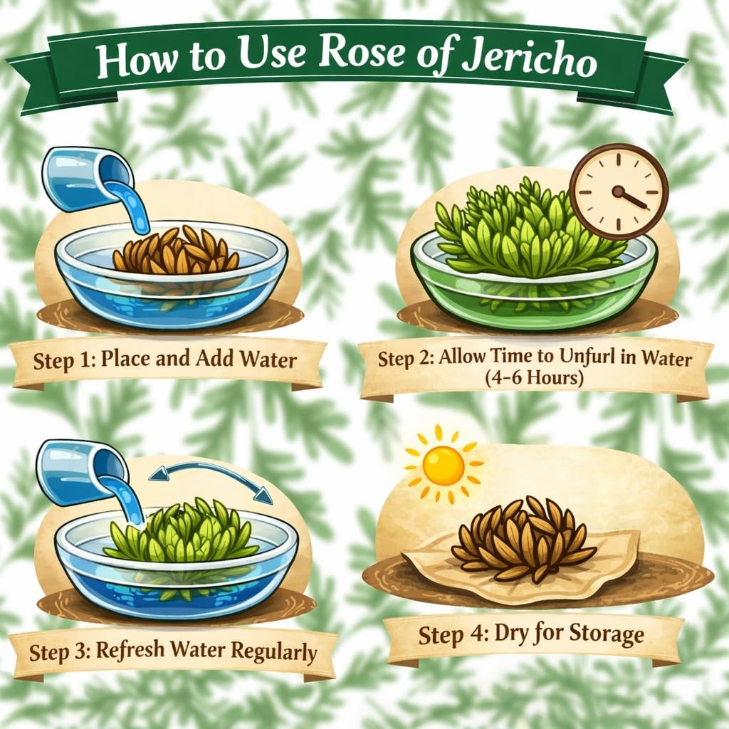 8 Pack Rose of Jericho Resurrection Plants, Large 2+ Inch Rosa de Jerico Orig…