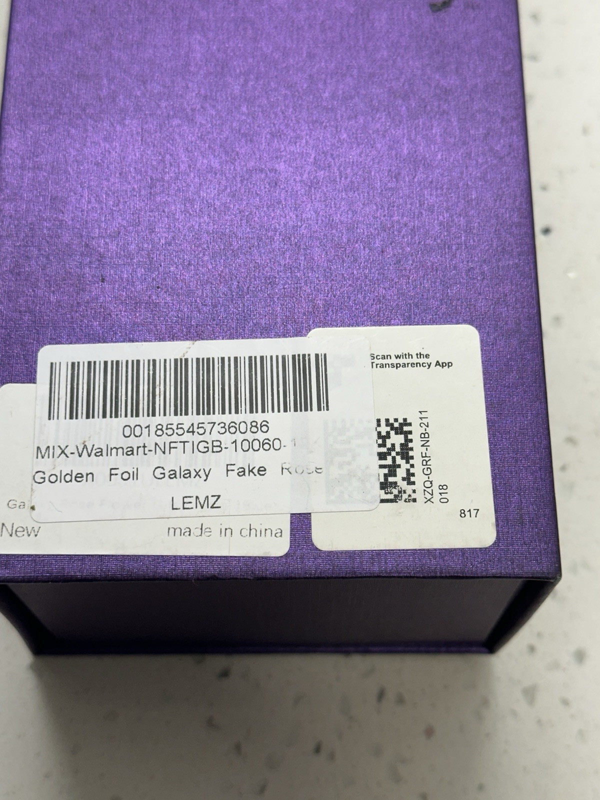 Flower Present Colorful Golden Foil Rose with Luxury Gift Box 24K Gold Plated