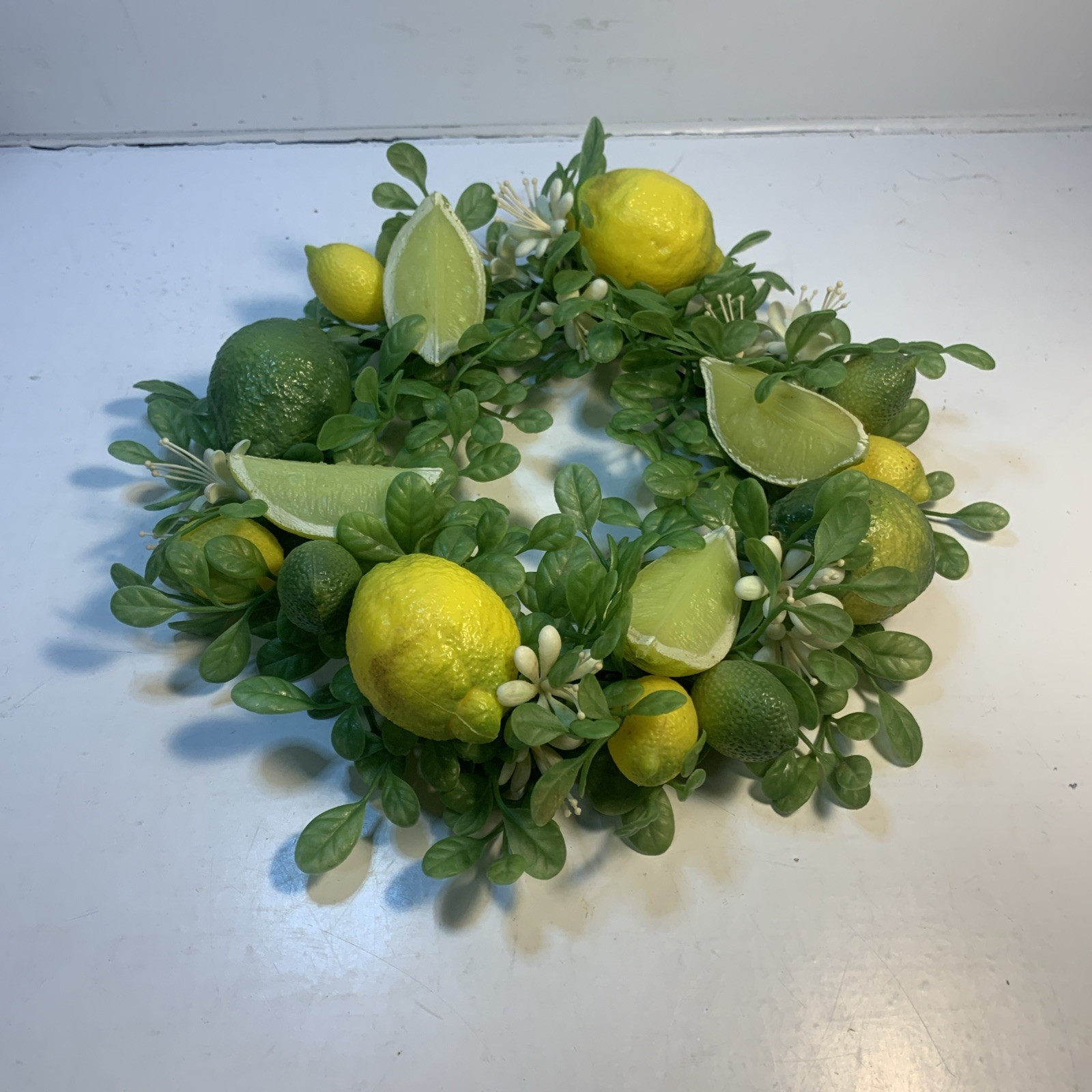 Vintage Plastic Lemon & Lime Candle Vase Ring fits up to 5 3/4″