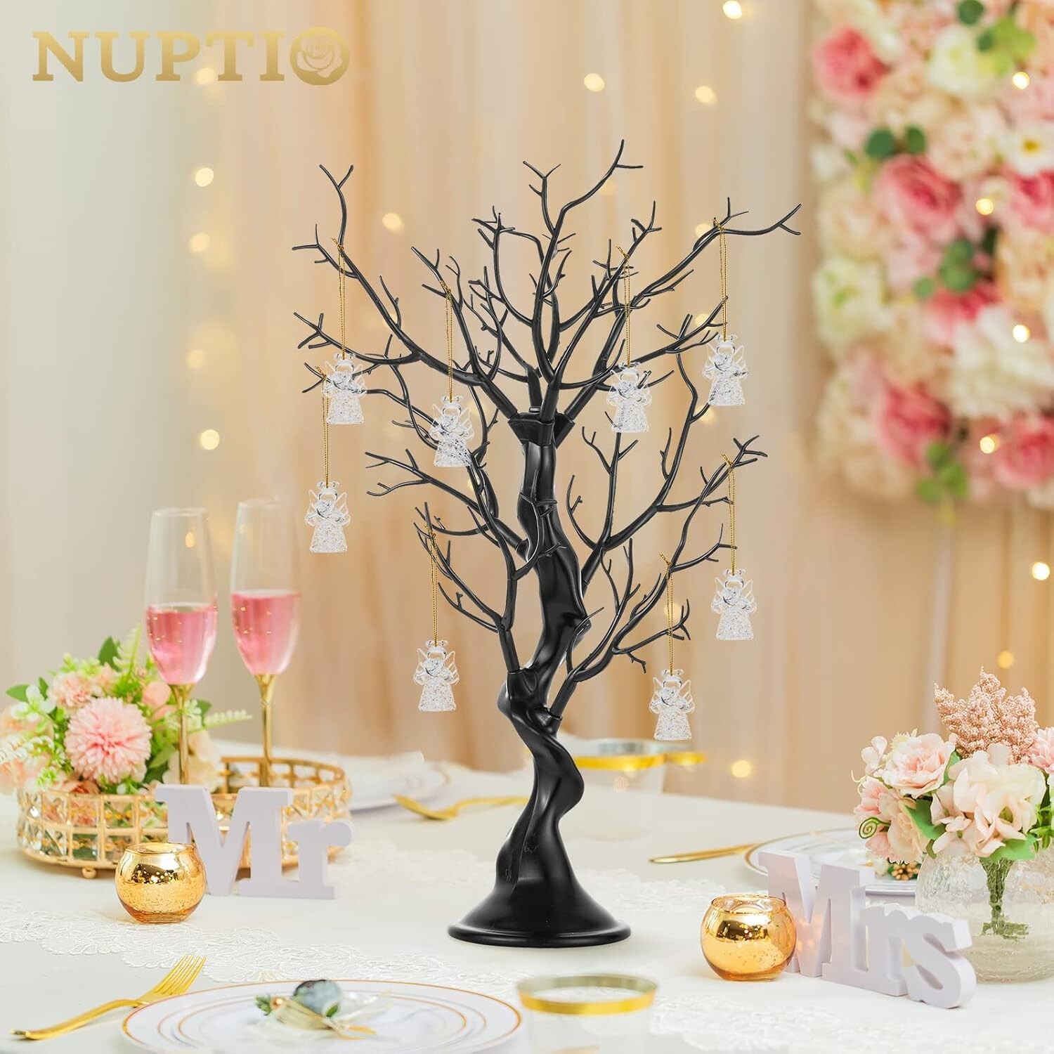 Portable 22.8in Black Christmas Ornament Display Tree – For Year-Round Decor