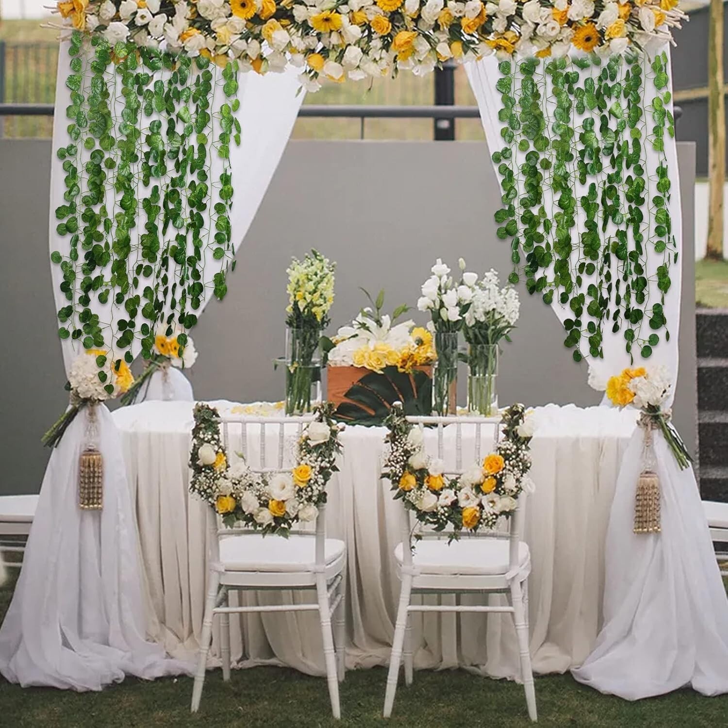 Flexible Artificial Hanging Vines – 36 Pieces for Indoor/Outdoor Decoration
