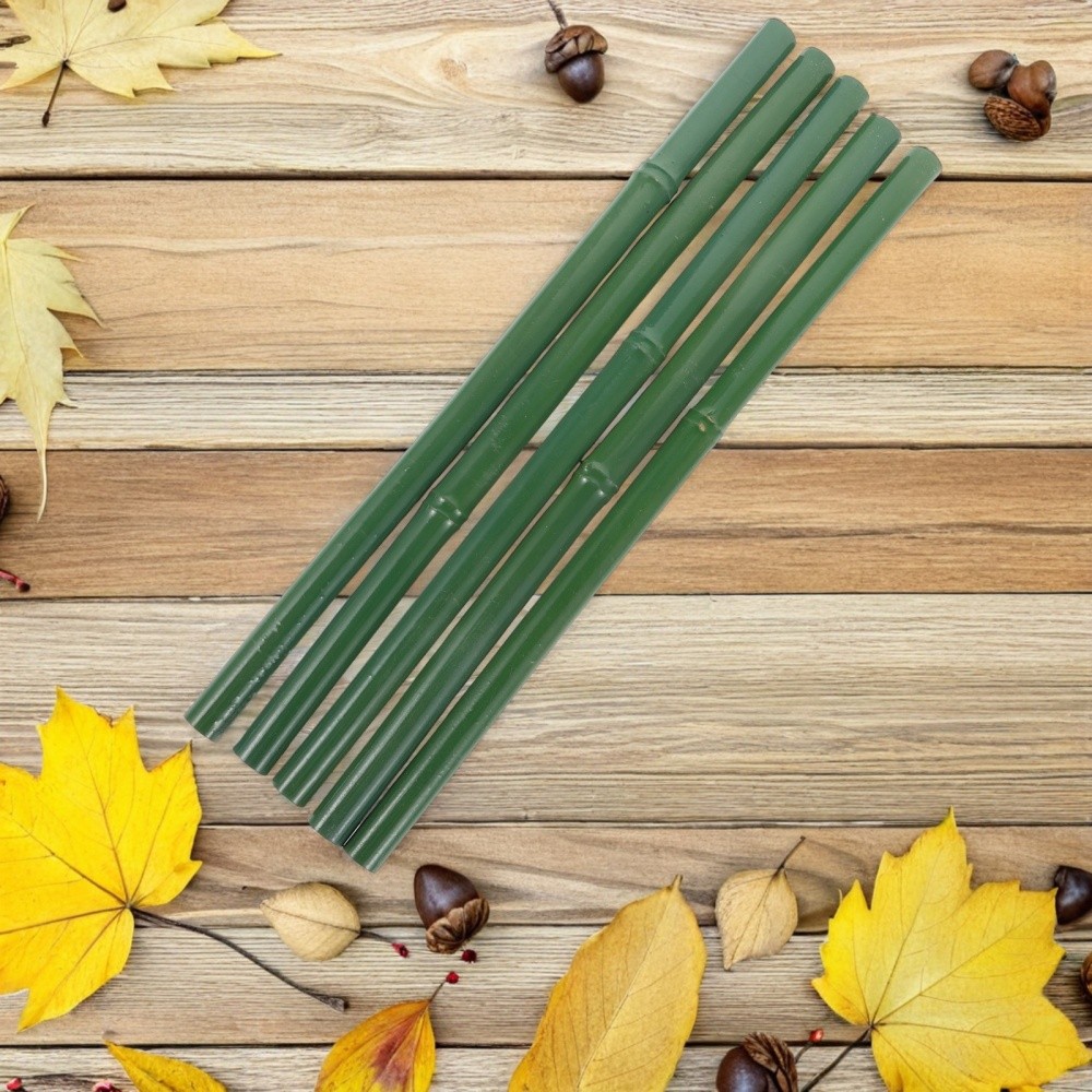 5Pcs Faux Bamboo Sticks Realistic Design for Outdoor and Indoor Fence Or Decor