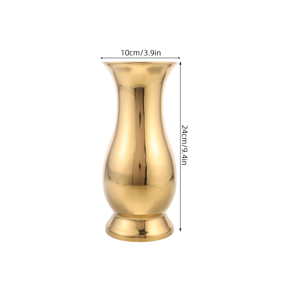 Stainless Steel Vase: Decorative Flower Container – Minimalist Desktop Vase For
