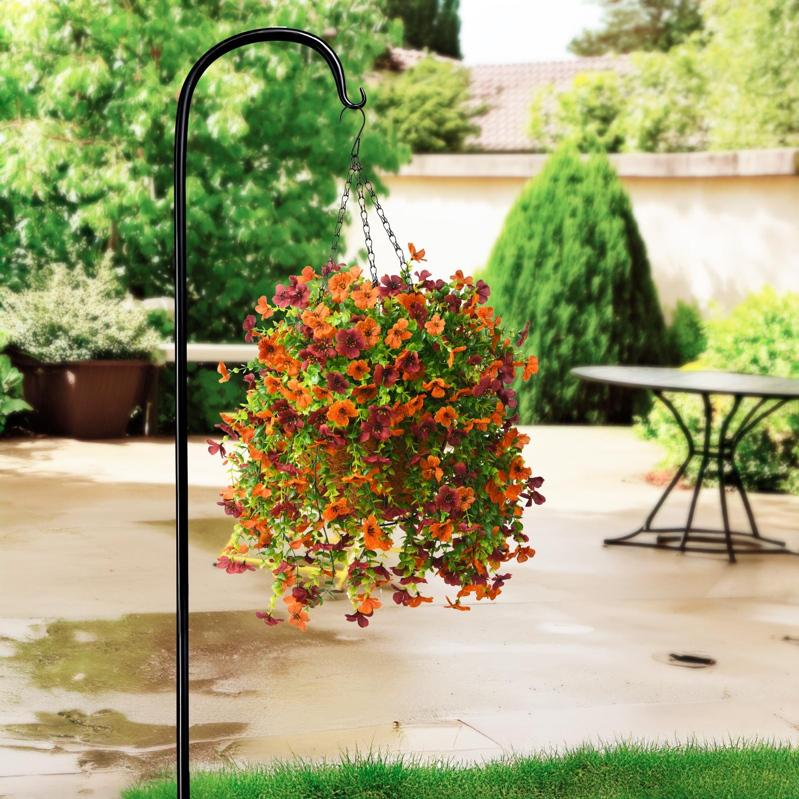 Artificial Hanging Flowers Plants for Outdoor Spring Summer Decoration, 2PCS …