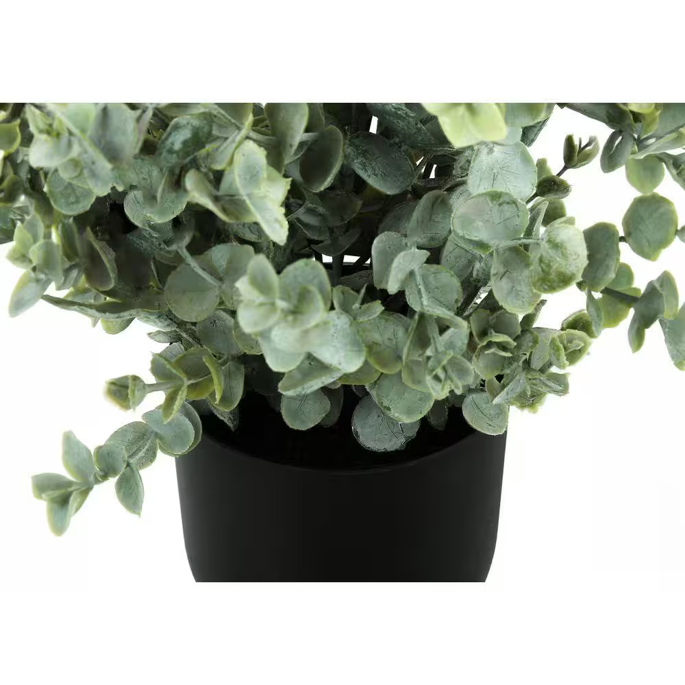11 In. Artificial Green Indoor Eucalyptus Grass Set, Faux Tabletop Greenery Duo,
