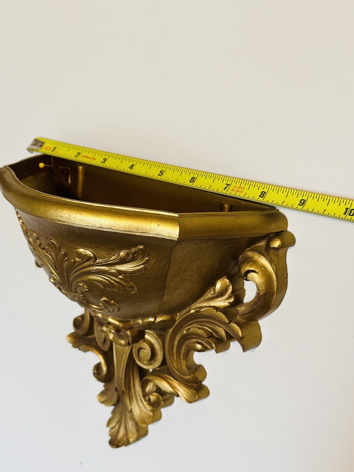 Vintage Homeco Antiqued Gold Wall Pockets 6050 Dart Industries Regency Old Money