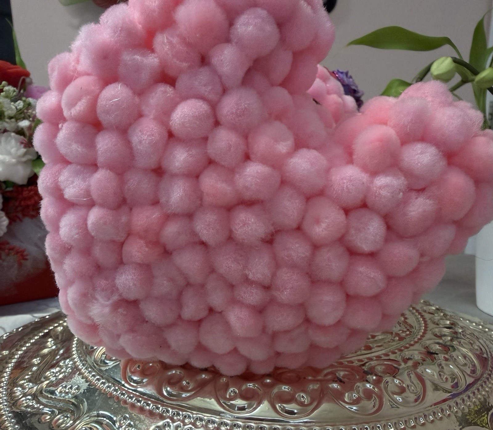 Adorable Pink Marshmallow Teddy Bear 9″-Unique Handmade Gift for Mother’s Day