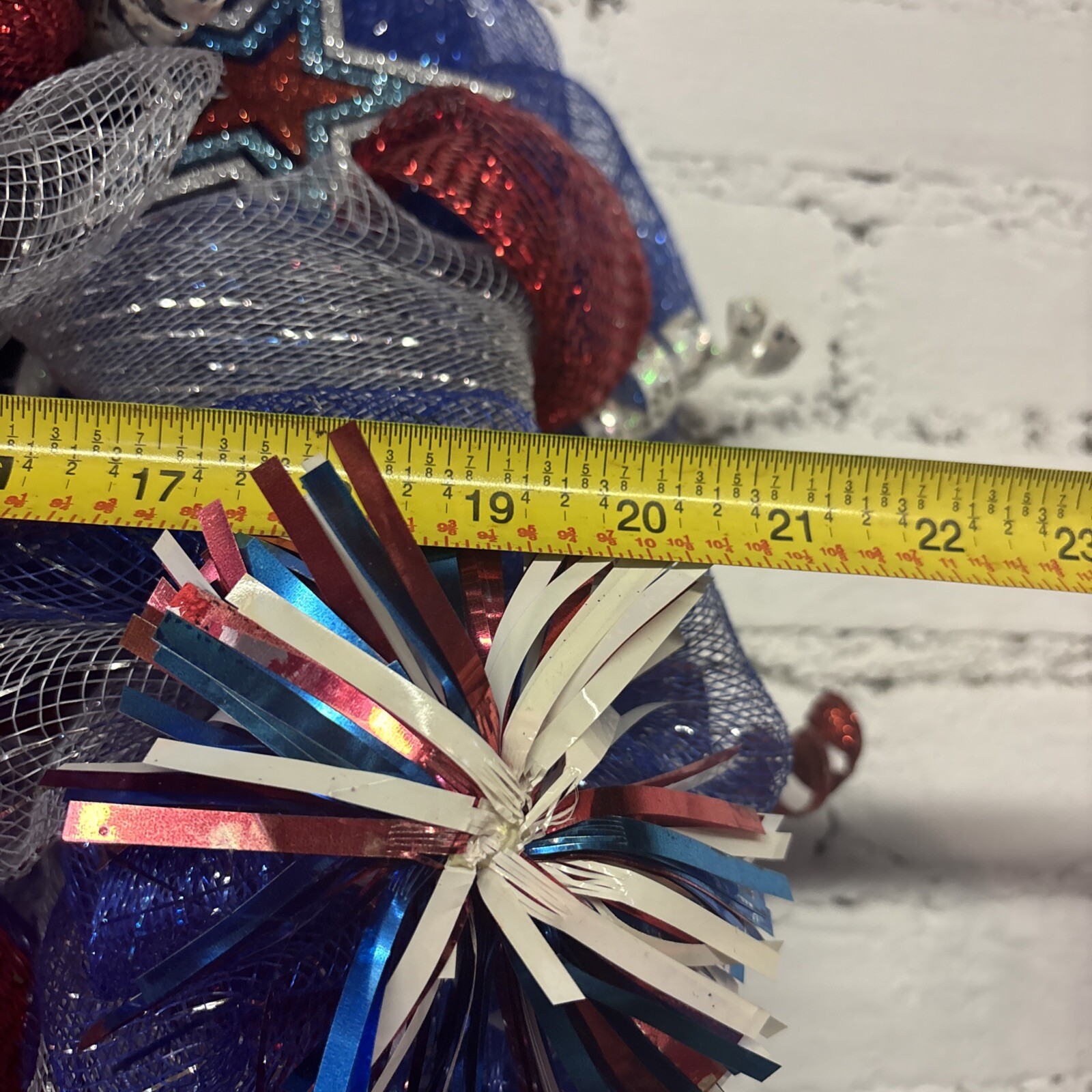VTG Patriotic Wreath Independence Day 4th Of July Red White Blue 250 Years