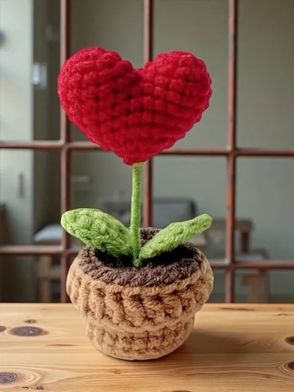 Hook Woven Finished Small Potted Plant Simulation Flower Potted Plant Flower