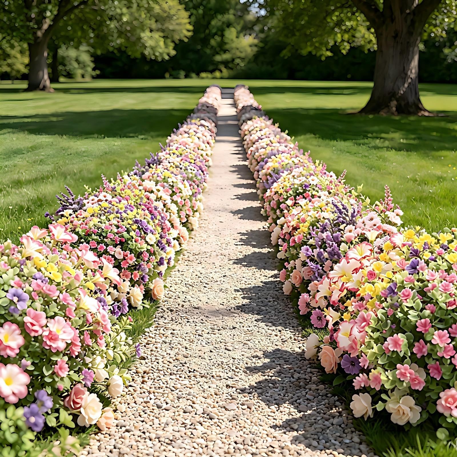 20 Bundles Artificial Flowers for Outdoors – UV Resistant Realistic Fake Flow…