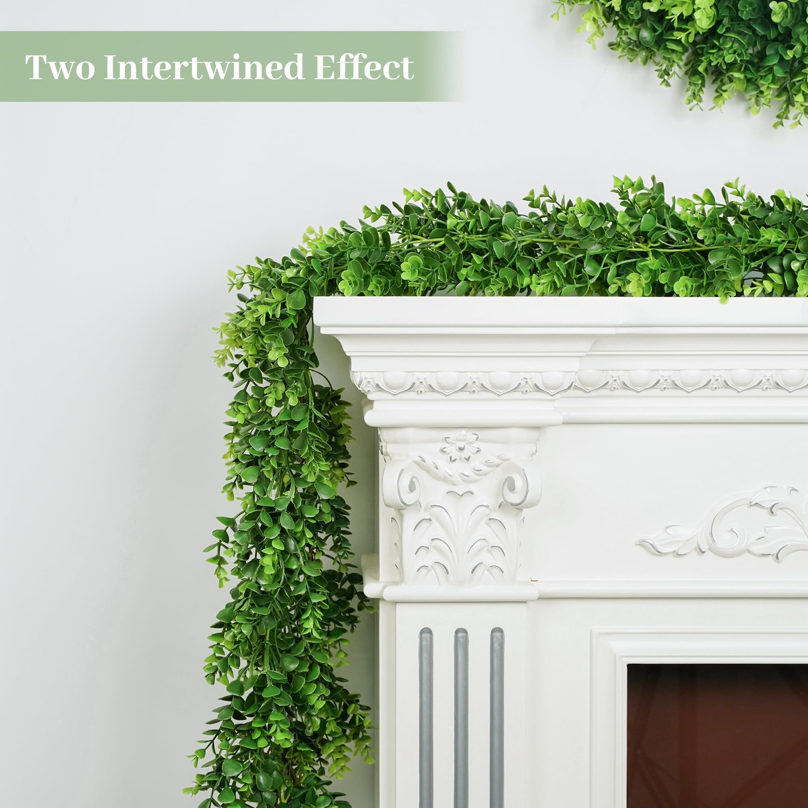6FT Artificial Boxwood Garland, Faux Vines Hanging Plant Greenery Garland for…