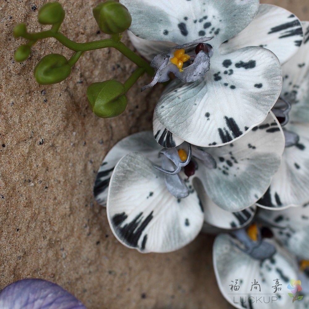 98cm 9 Heads Artificial Moth Butterfly Orchid Flower For Home Wedding Decor NEW
