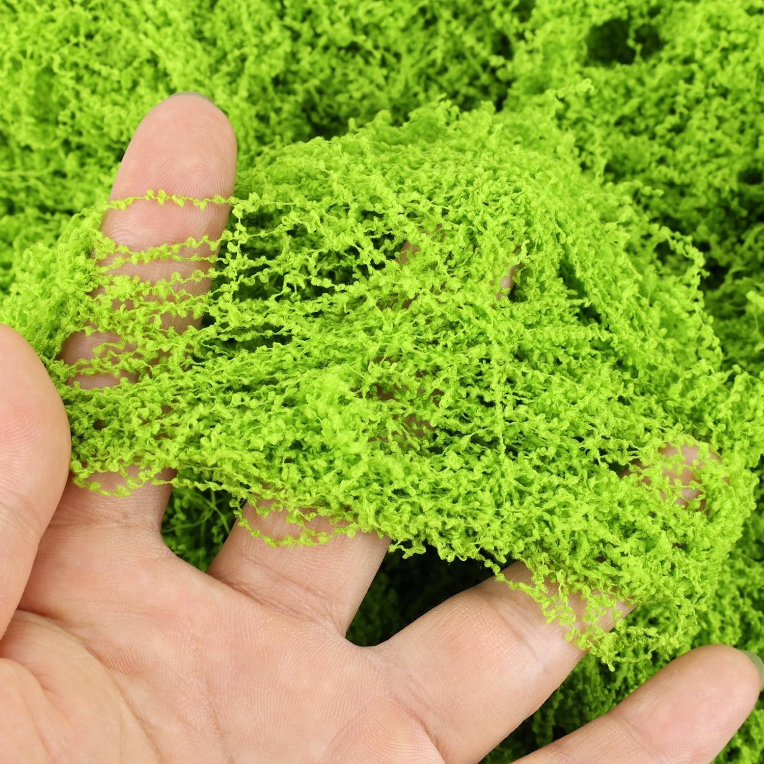 Faux Green Moss Silk 5.3oz Artificial Moss for Crafts, Plants & DIY Decor
