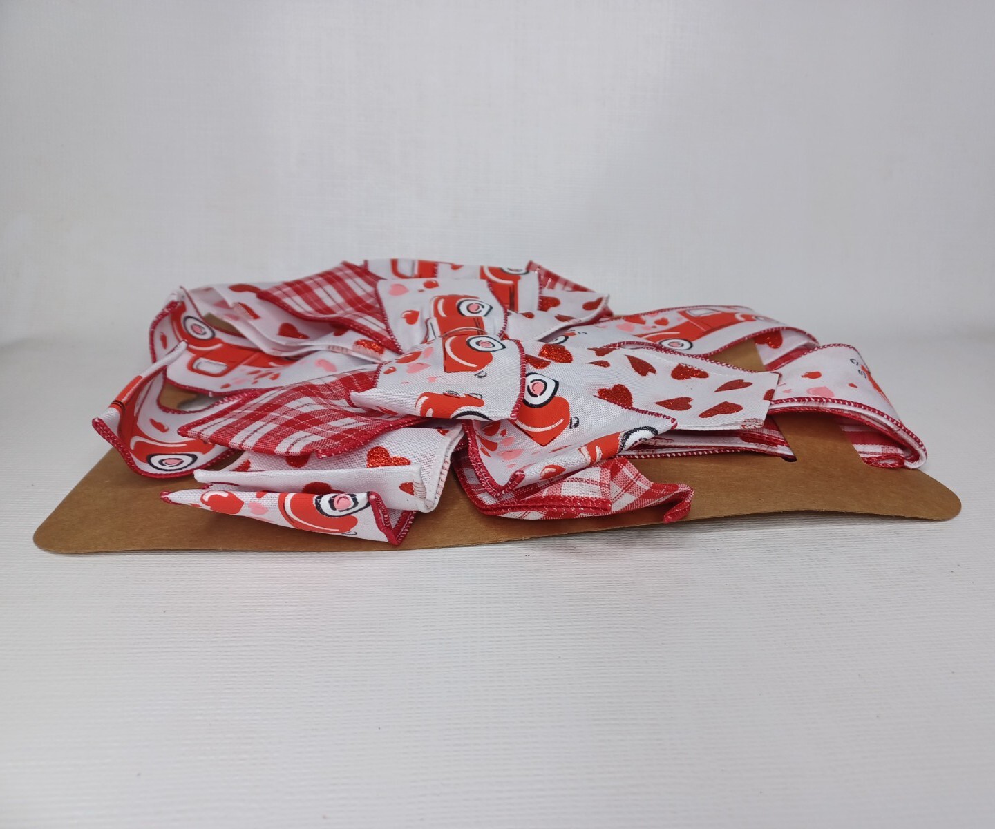 Red Truck Heart Bow For Door Wreath Swag Garland Valentine’s Day Tree Topper