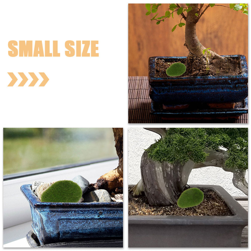 12PCS Artificial Mossy Stone Decor Landscaping Fake Stone Moss Rocks Adorn