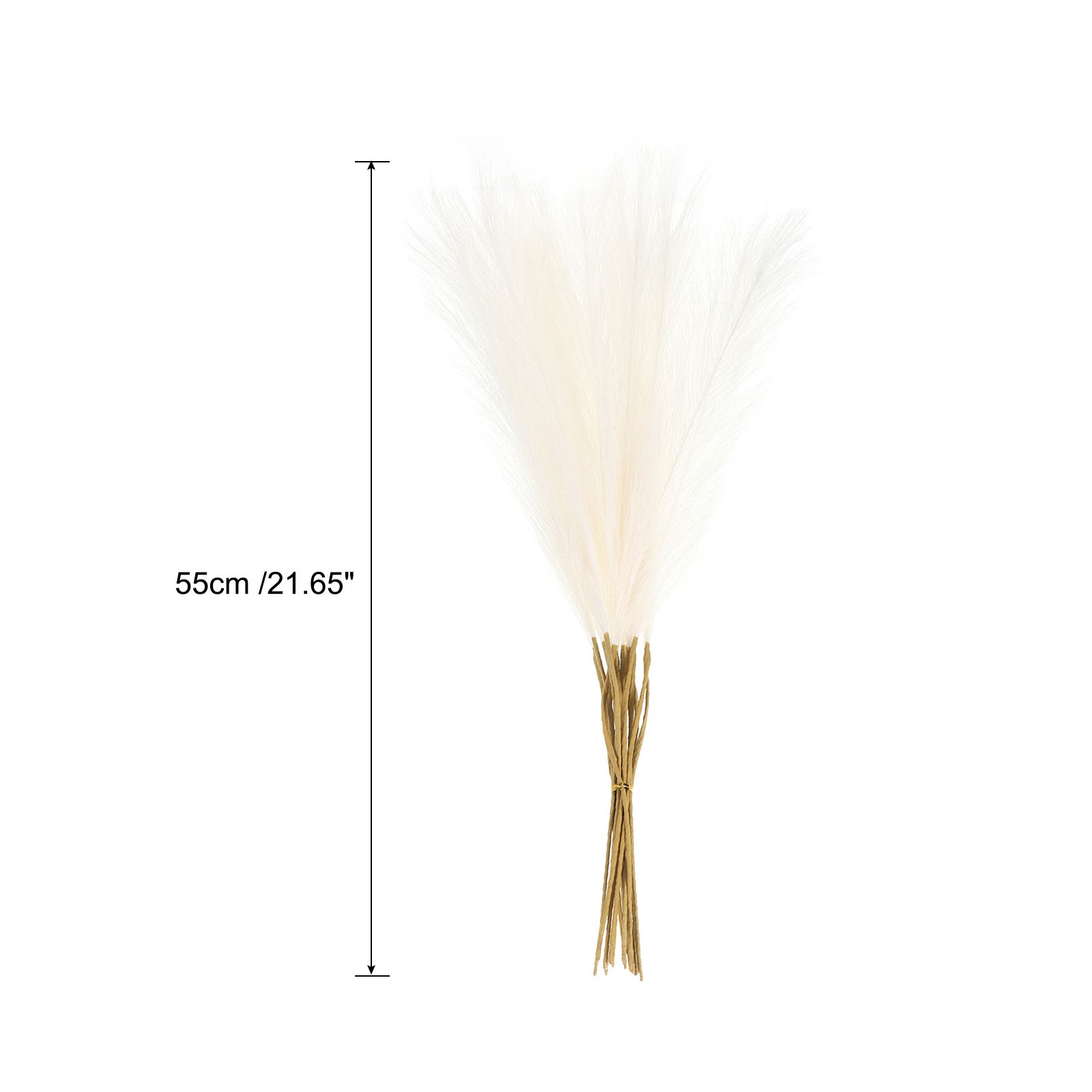 Faux Pampas Grass Fake Pampas Grass Decor, 21″/55cm / Cream / 20 Pcs