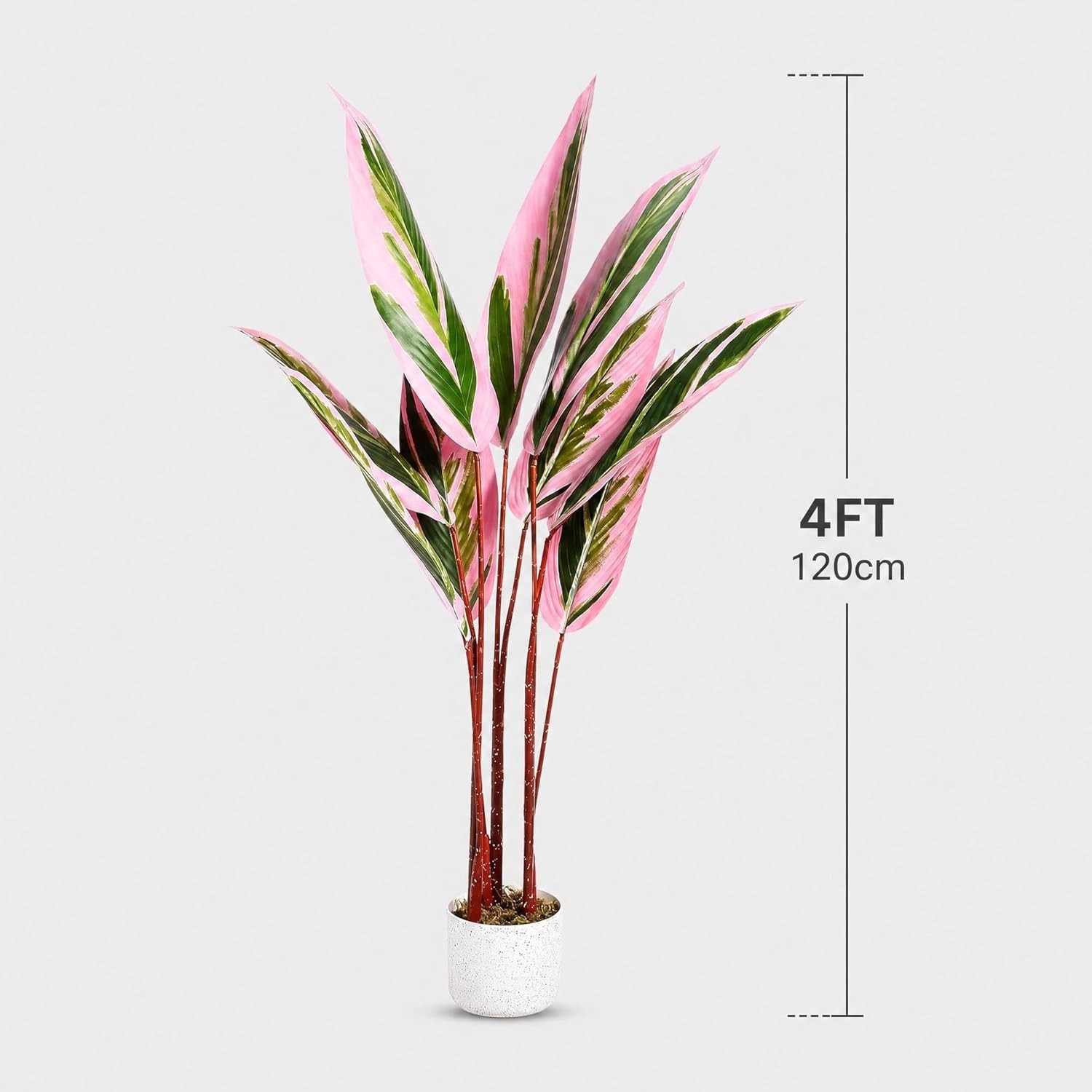4FT Artificial Plant in Pot Faux Floor Plant Realistic Leaves Decor Fake Tree
