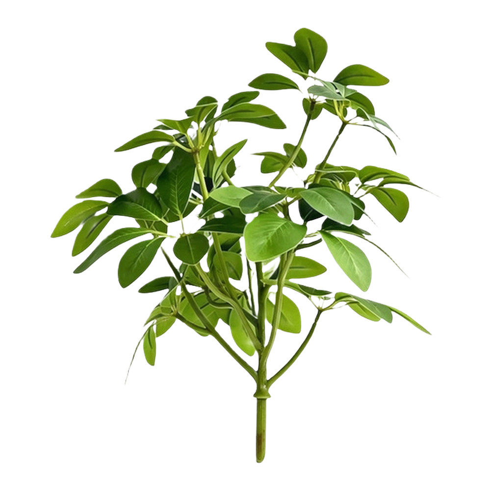 Green Artificial Seven Point Leaf Stem for Photography and Interior Decor