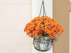 24 Bundles Artificial Flowers for Outdoors/Indoors, Fake Flowers Plants for