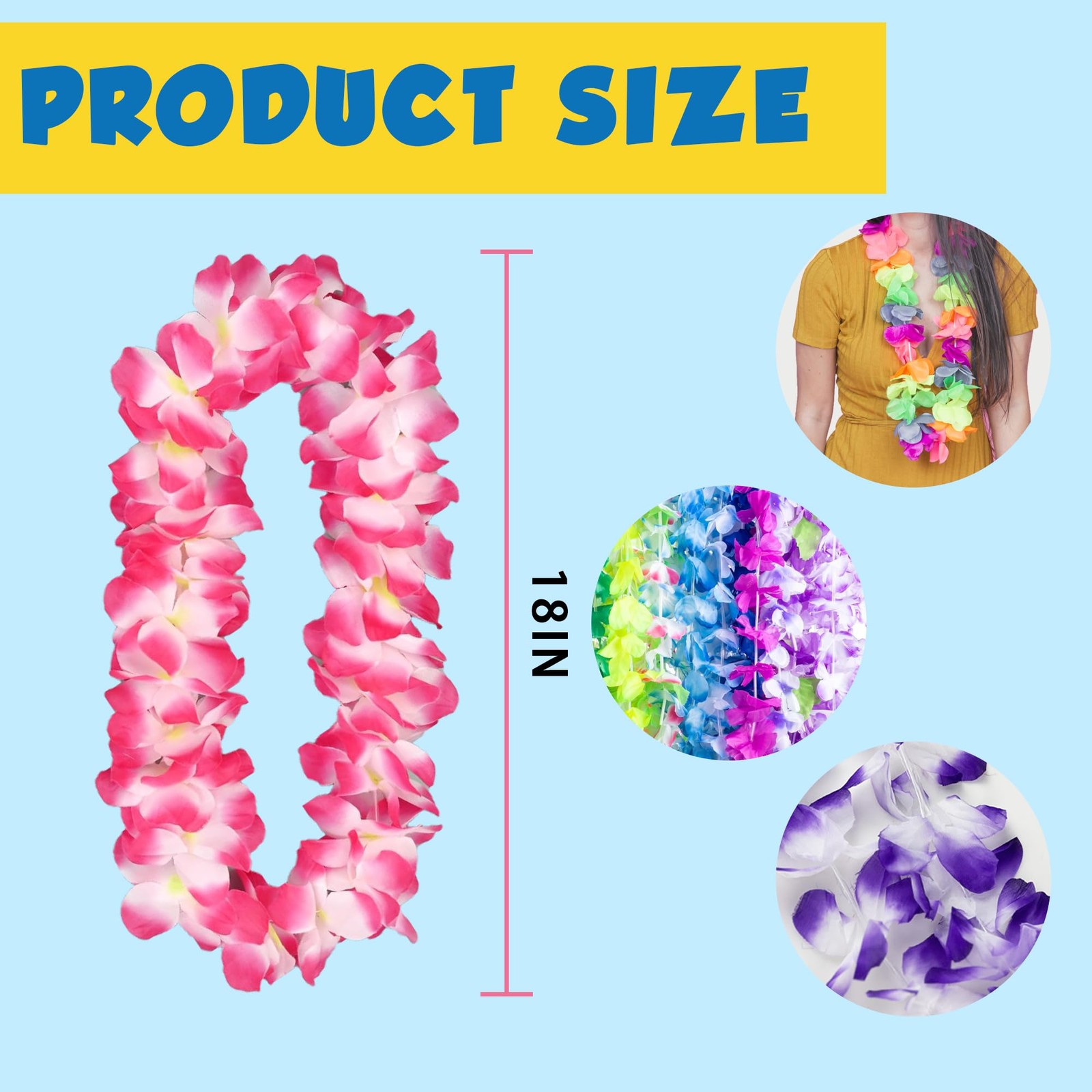 Luau Party Decorations 24 Pack Leis for Luau Party | Hawaiian Decorations Fa…