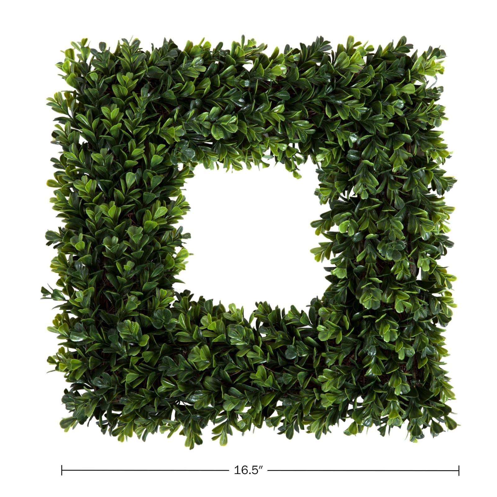 Set of Two 16.5-Inch Indoor/Outdoor Artificial Boxwood Wreaths